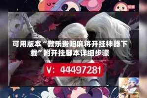 可用版本“微乐贵阳麻将开挂神器下载”附开挂脚本详细步骤