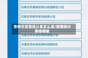 吉林市疫情统计表怎么填/疫情统计表格模板