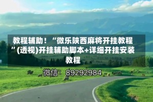 教程辅助！“微乐陕西麻将开挂教程”(透视)开挂辅助脚本+详细开挂安装教程