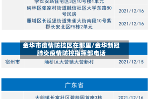 金华市疫情防控区在那里/金华新冠肺炎疫情防控指挥部电话