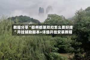 教程分享“衢州都莱双扣怎么要好牌”开挂辅助脚本+详细开挂安装教程