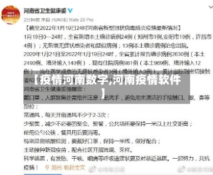 【疫情河南数字,河南疫情软件】