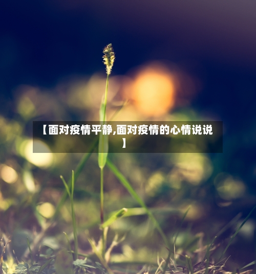 【面对疫情平静,面对疫情的心情说说】-第3张图片