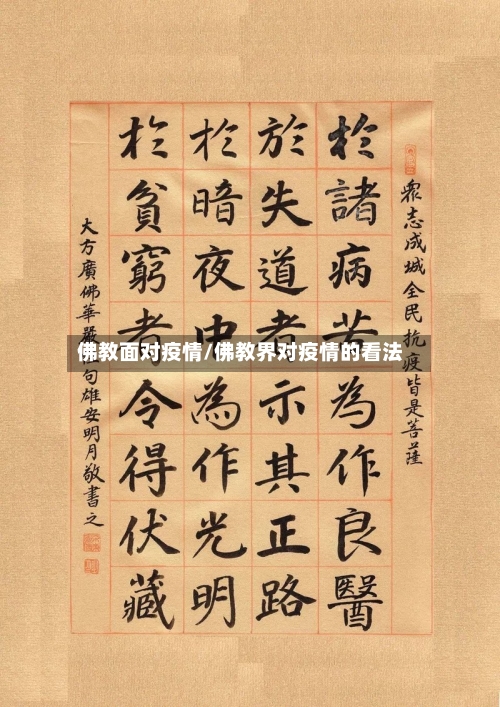 佛教面对疫情/佛教界对疫情的看法-第2张图片