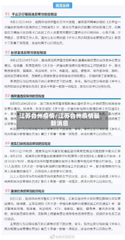 江苏台州疫情/江苏台州疫情最新消息-第1张图片