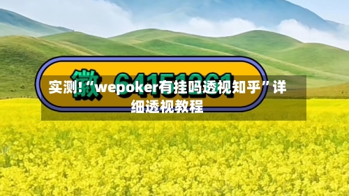 实测!“wepoker有挂吗透视知乎	”详细透视教程-第1张图片