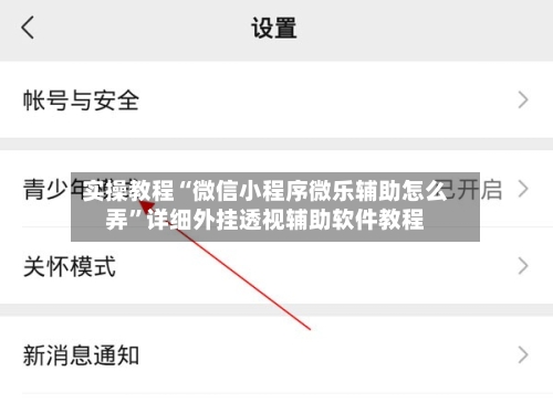 实操教程“微信小程序微乐辅助怎么弄”详细外挂透视辅助软件教程-第2张图片