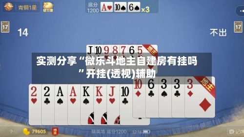 实测分享“微乐斗地主自建房有挂吗”开挂(透视)辅助-第1张图片