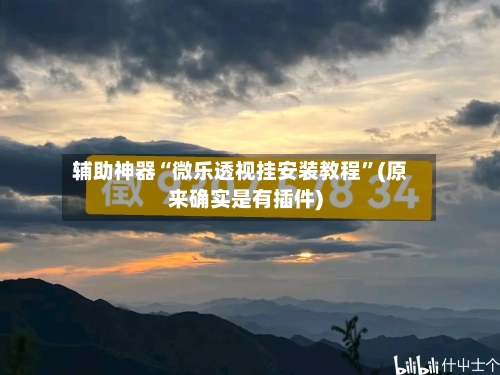 辅助神器“微乐透视挂安装教程”(原来确实是有插件)-第1张图片