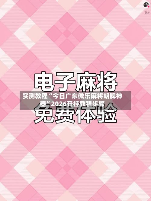 实测教程“今日广东微乐麻将胡牌神器”2026开挂教程步骤-第2张图片